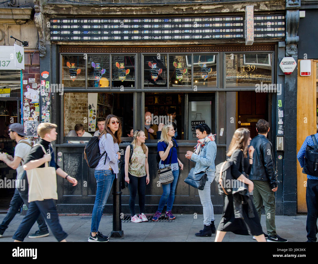 The Cereal Killer Cafe on Brick Lane in East London Stock Photo Alamy