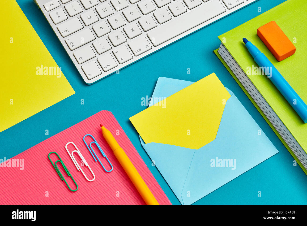 Desk with office equipment hires stock photography and images Alamy