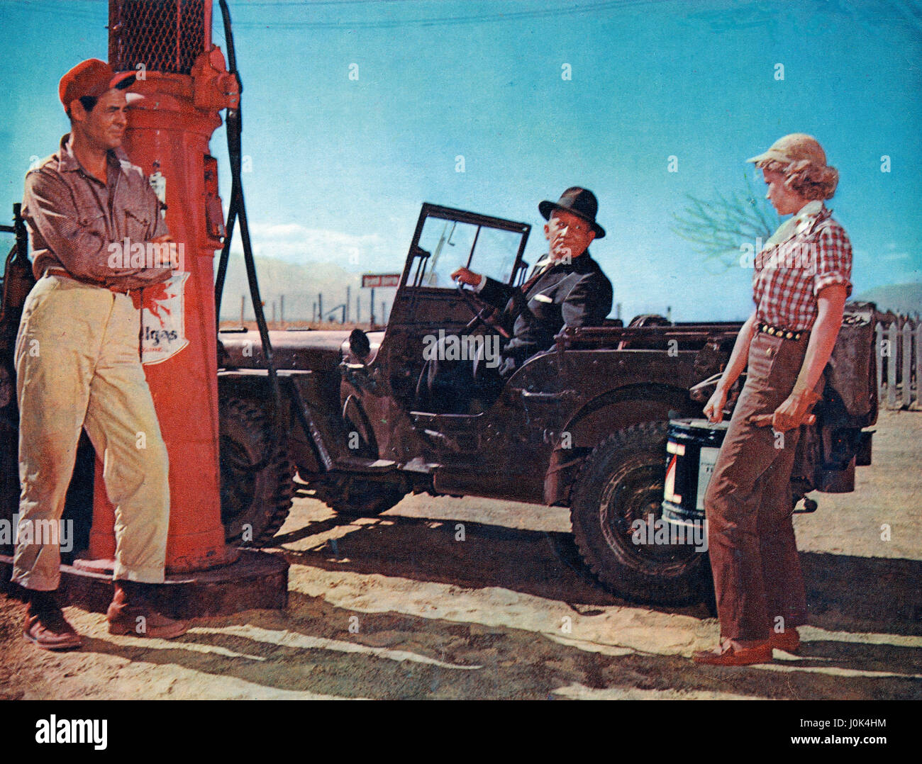 Stadt in Angst aka. Bad Day at Black Rock, USA 1955 Regie: John Sturges Darsteller: Spencer Tracy, Robert Ryan, Anne Francis Stock Photo