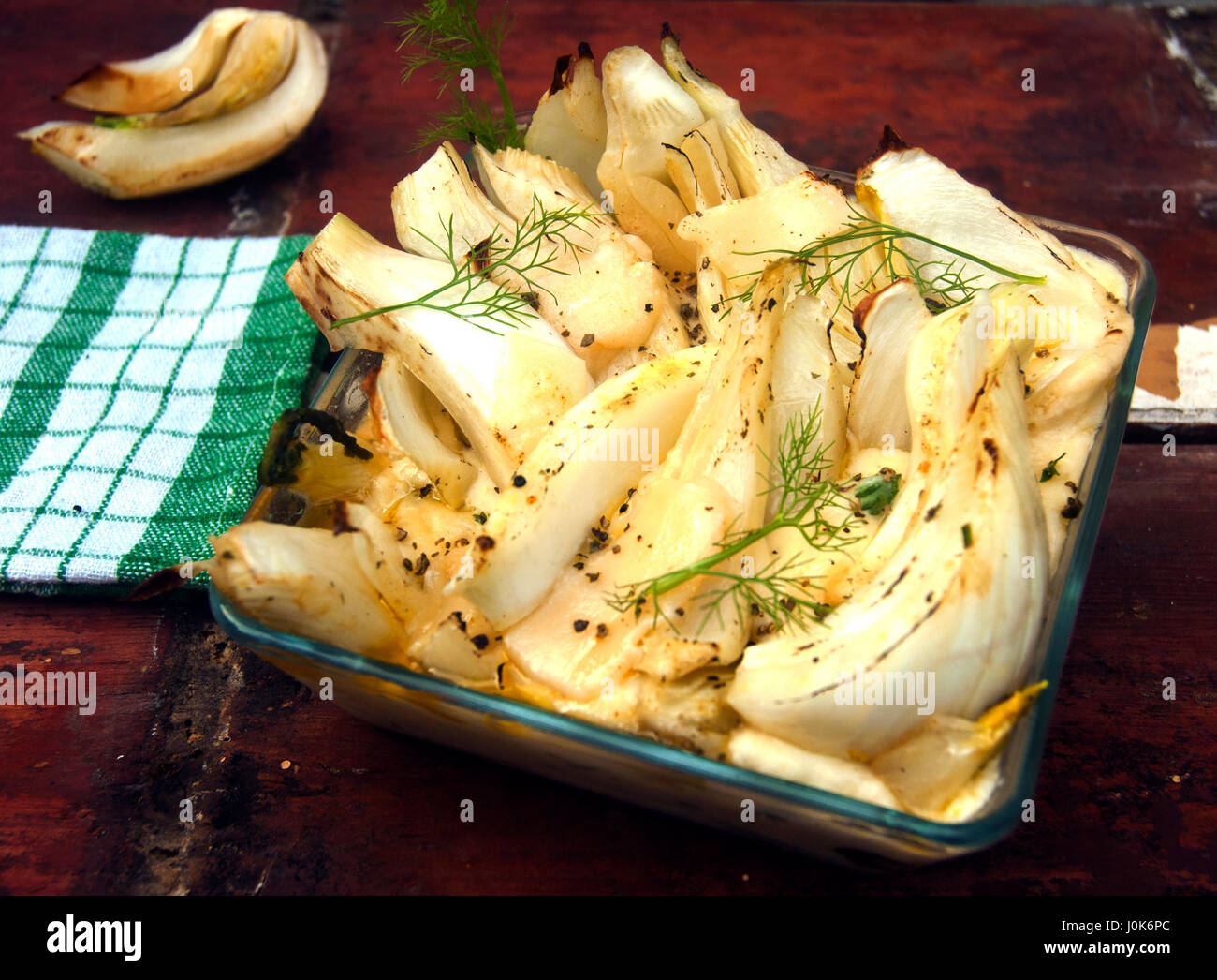 Fennel parmesan gratin Stock Photo Alamy