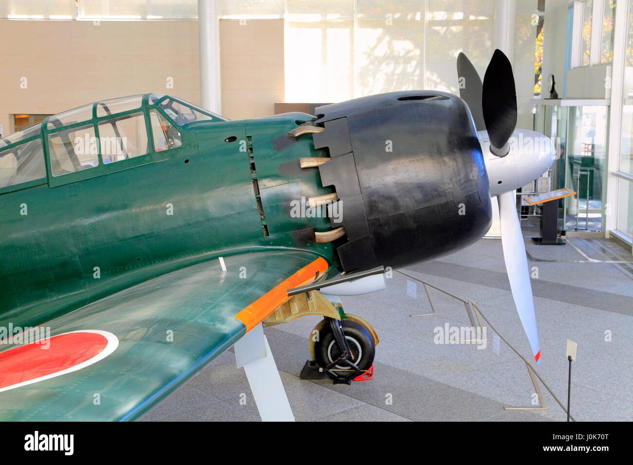 Mitsubishi A6M Zero at Yushukan Museum Tokyo Japan Stock Photo