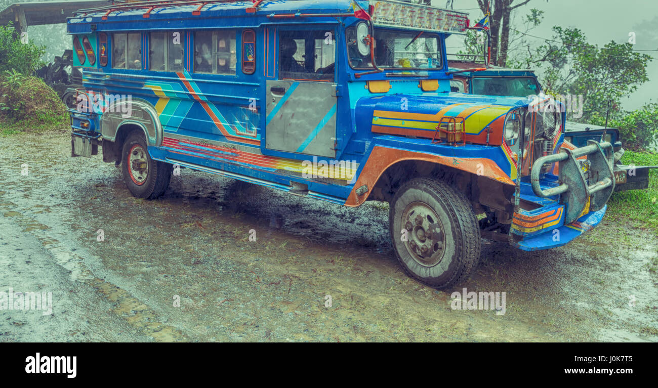 in asia philipphines the typical bus for tourist transportation Stock ...