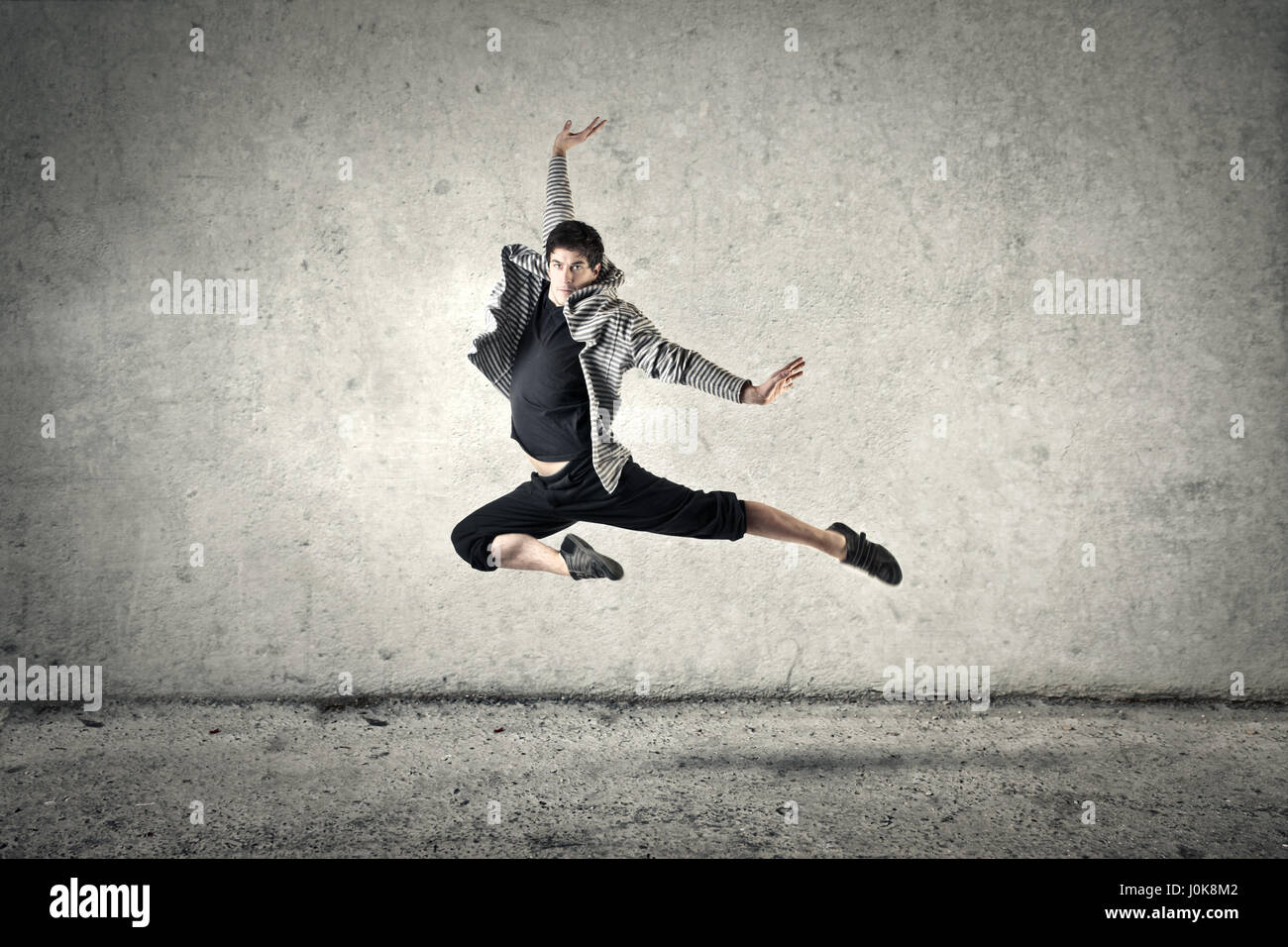 Dancer man jumping Stock Photo