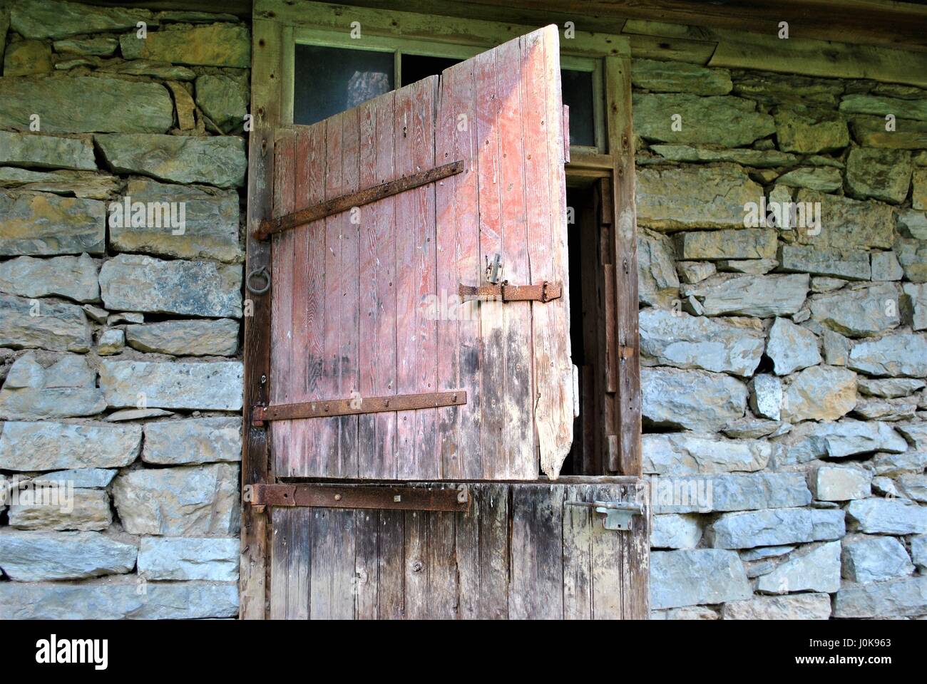Stable with opened door Stock Photo