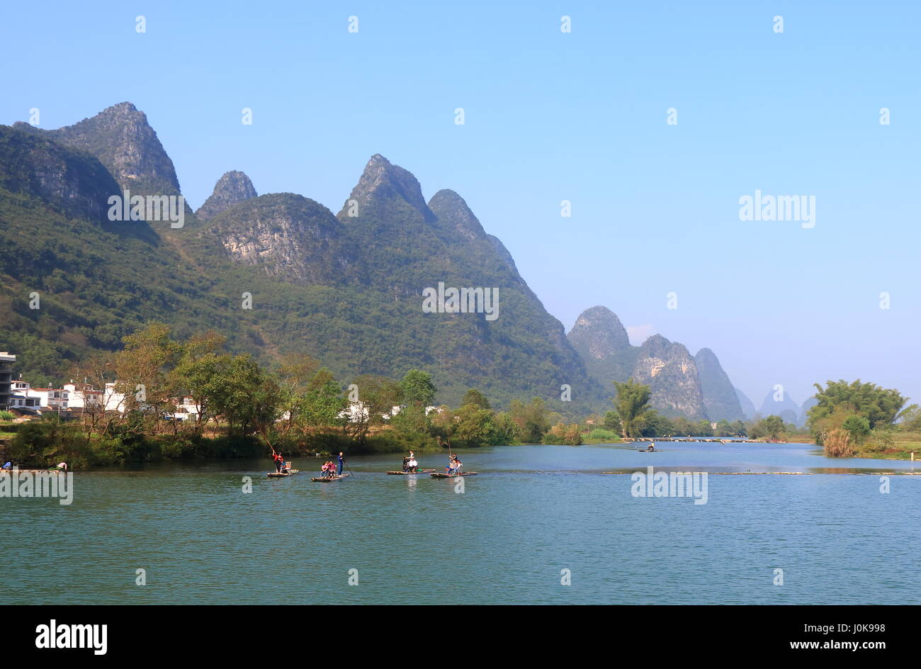 Karst mountain landscape in Yangshou China Stock Photo - Alamy
