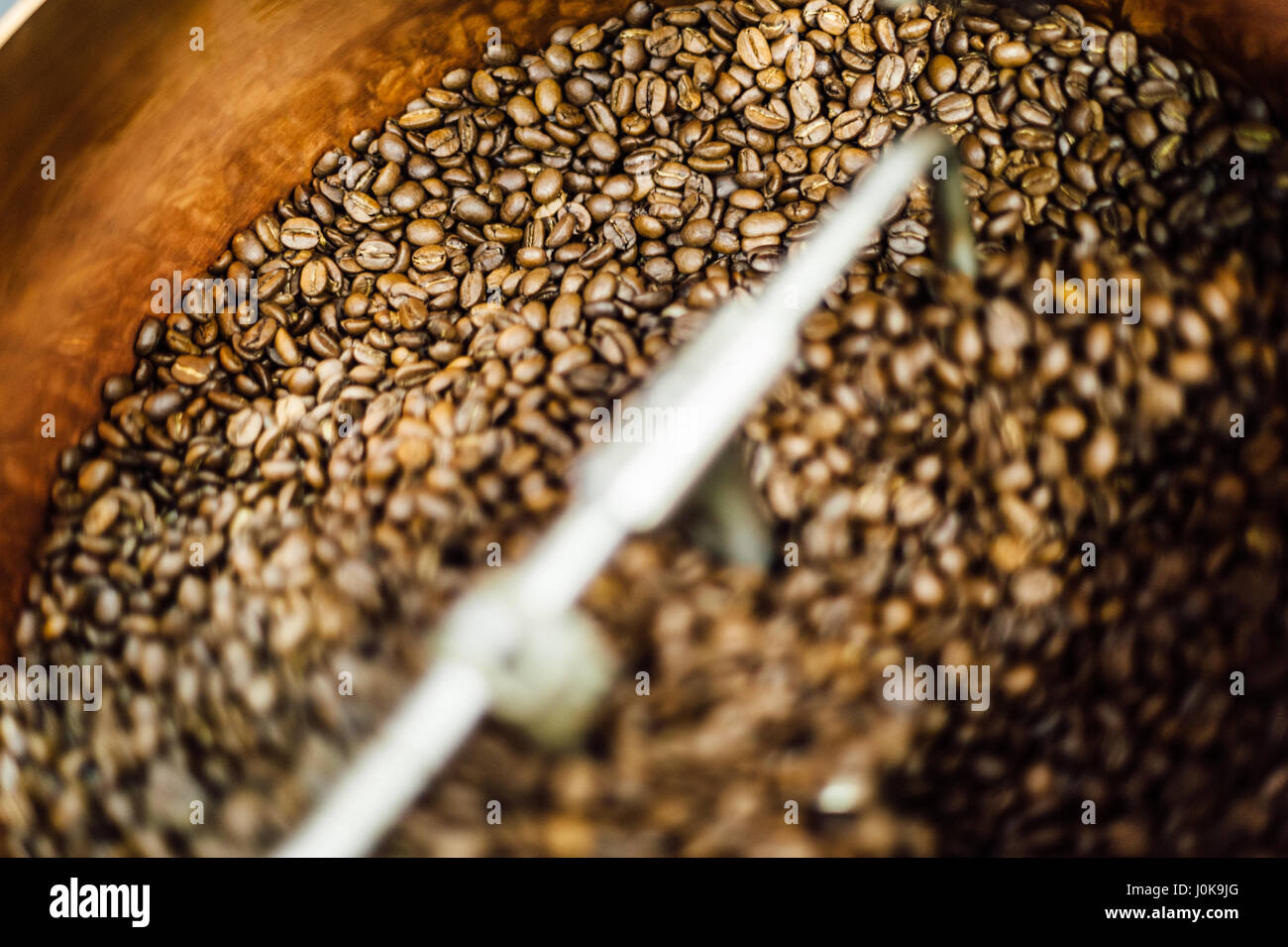 Coffee Beans Roasting in a Coffee Roaster Stock Photo Alamy
