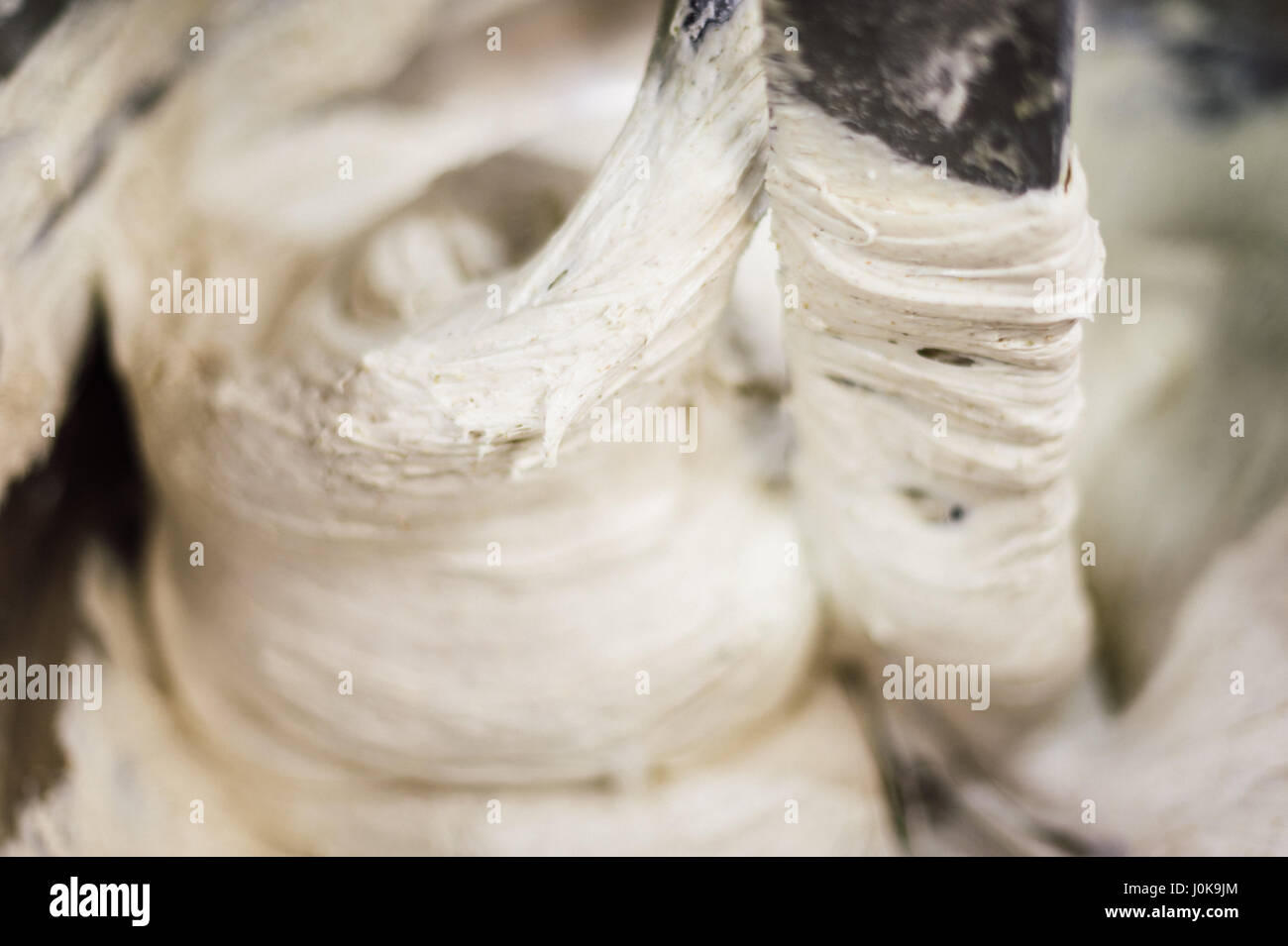 Dough in a Bread Making Machine Stock Photo