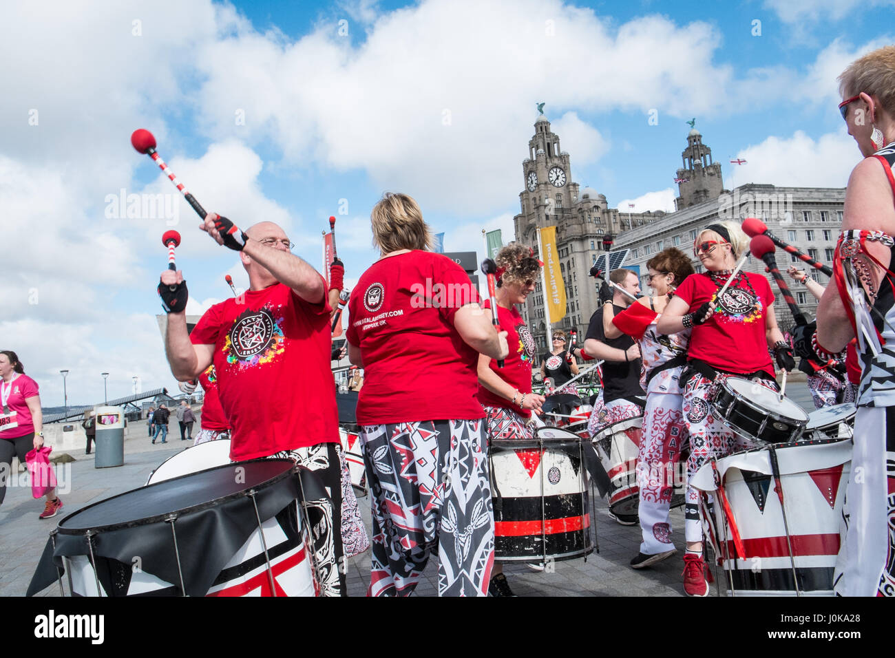 Liverpool Half Marathon,finish line,Pier Head,samba,music,Liverpool ...