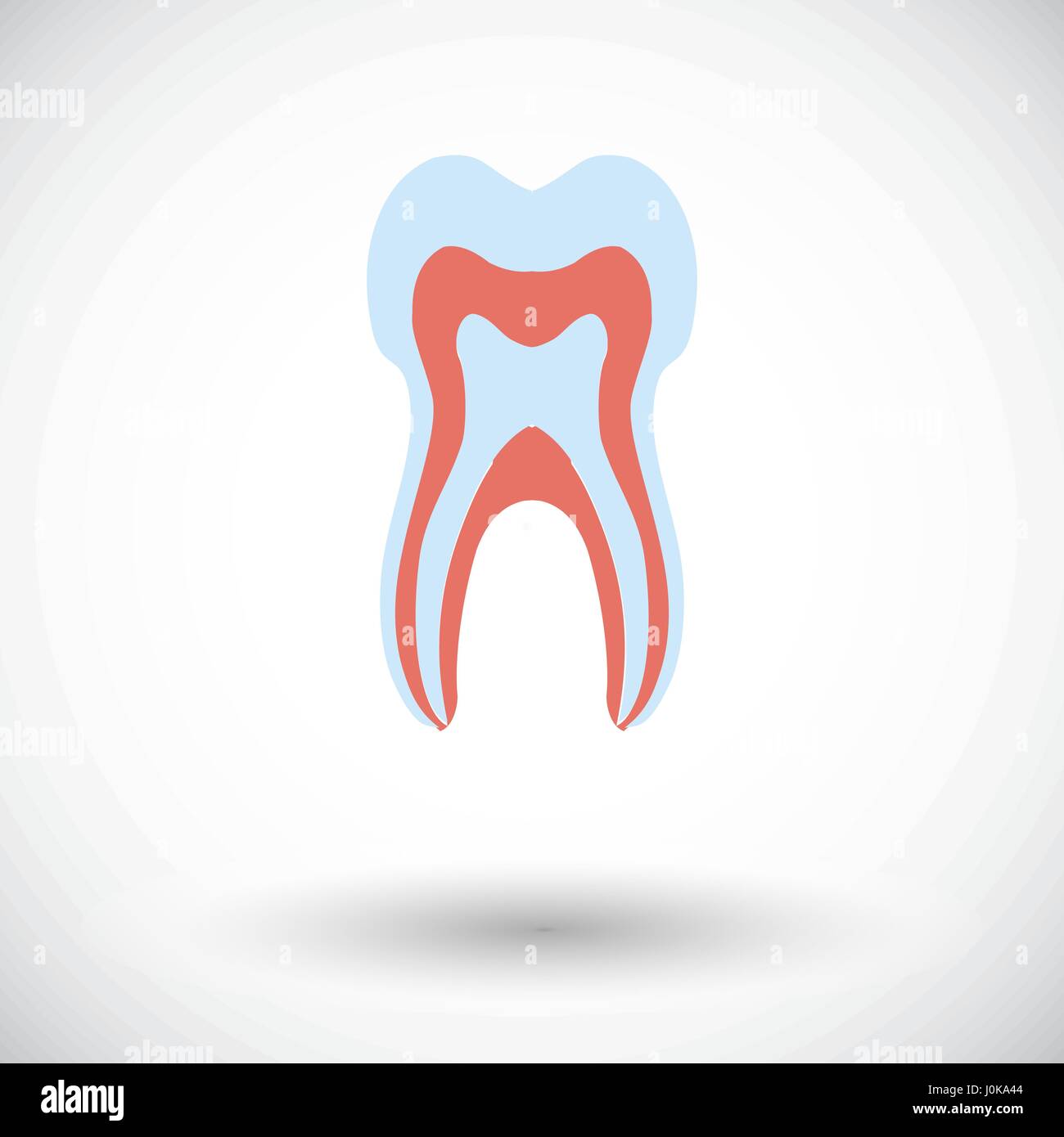 Tooth. Single flat icon on white background. Vector illustration Stock ...