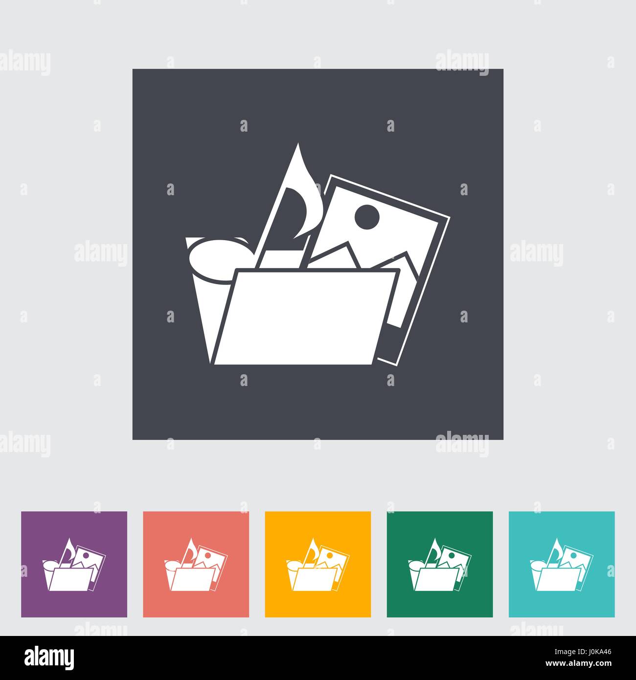 Folder flat icon. Vector illustration Stock Vector Image & Art - Alamy