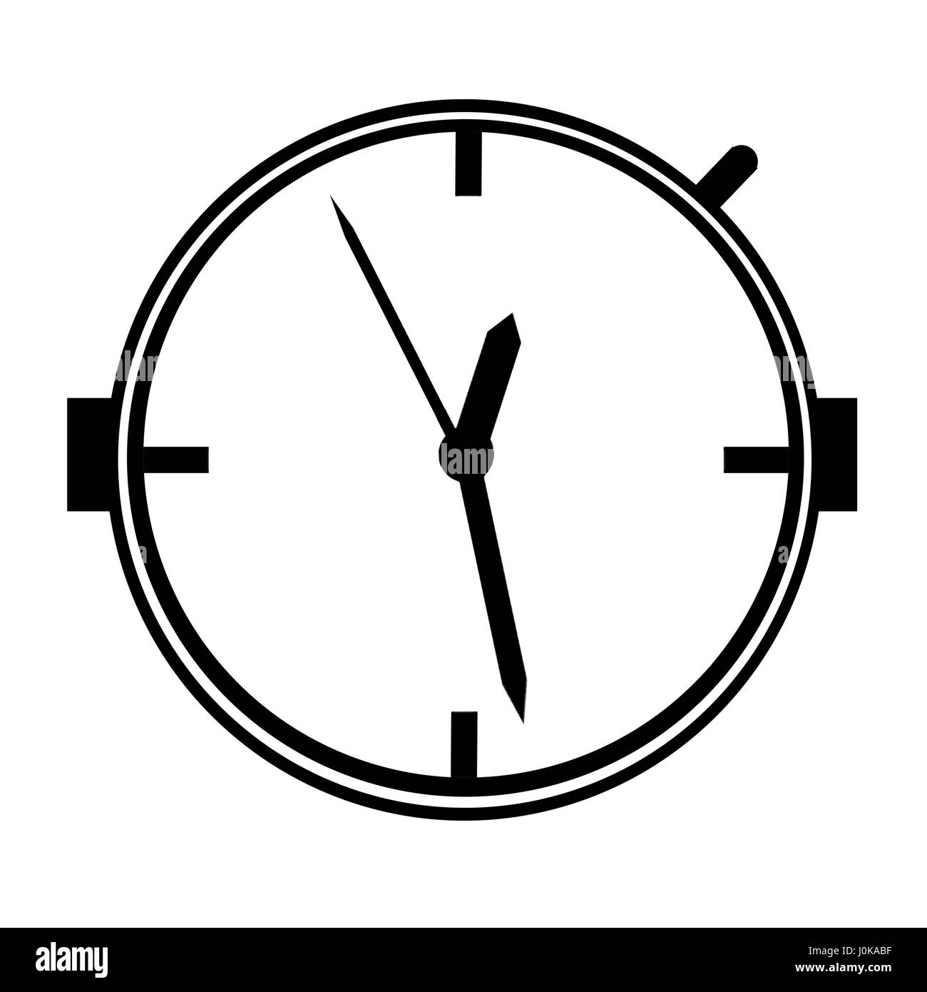 Black and White Clock Bomb Timing Device Illustration Stock Photo Alamy