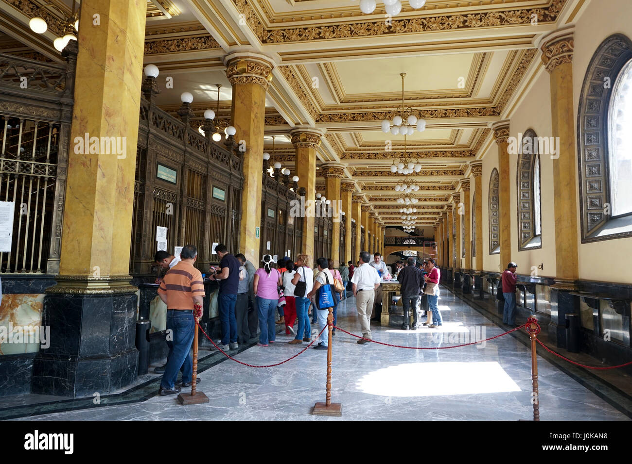 Historic Main Post Office in Mexico City, Mexico. The Palacio de Correos de Mexico or the (Correo Mayor) Stock Photo
