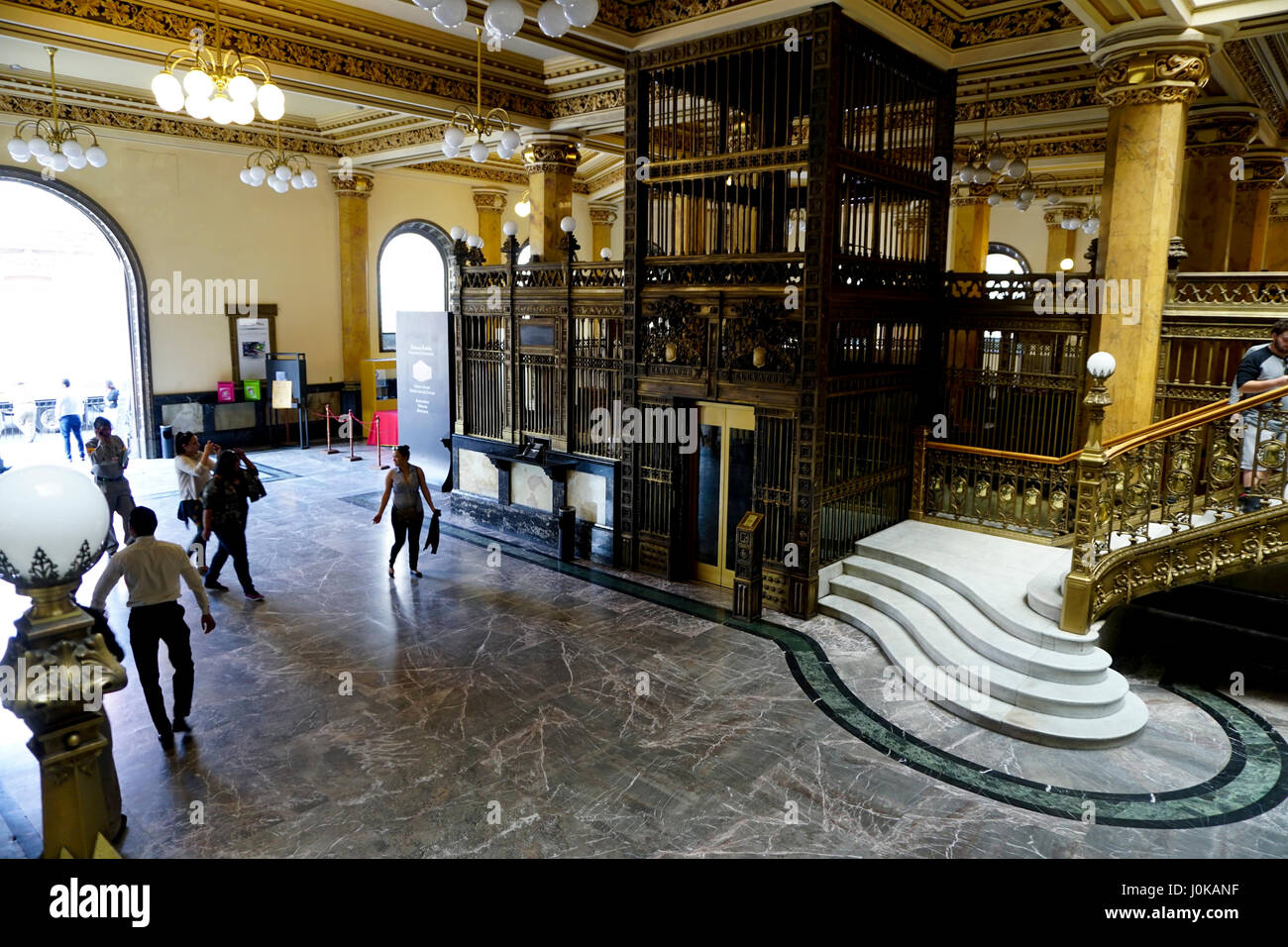 Historic Main Post Office in Mexico City, Mexico. The Palacio de Correos de Mexico or the