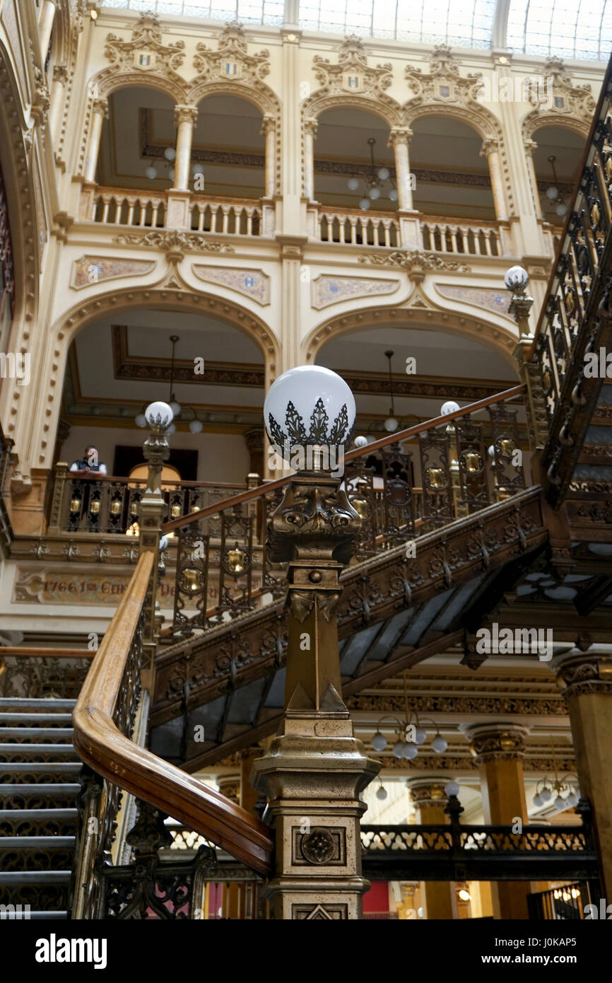 Historic Main Post Office in Mexico City, Mexico. The Palacio de Correos de Mexico or the