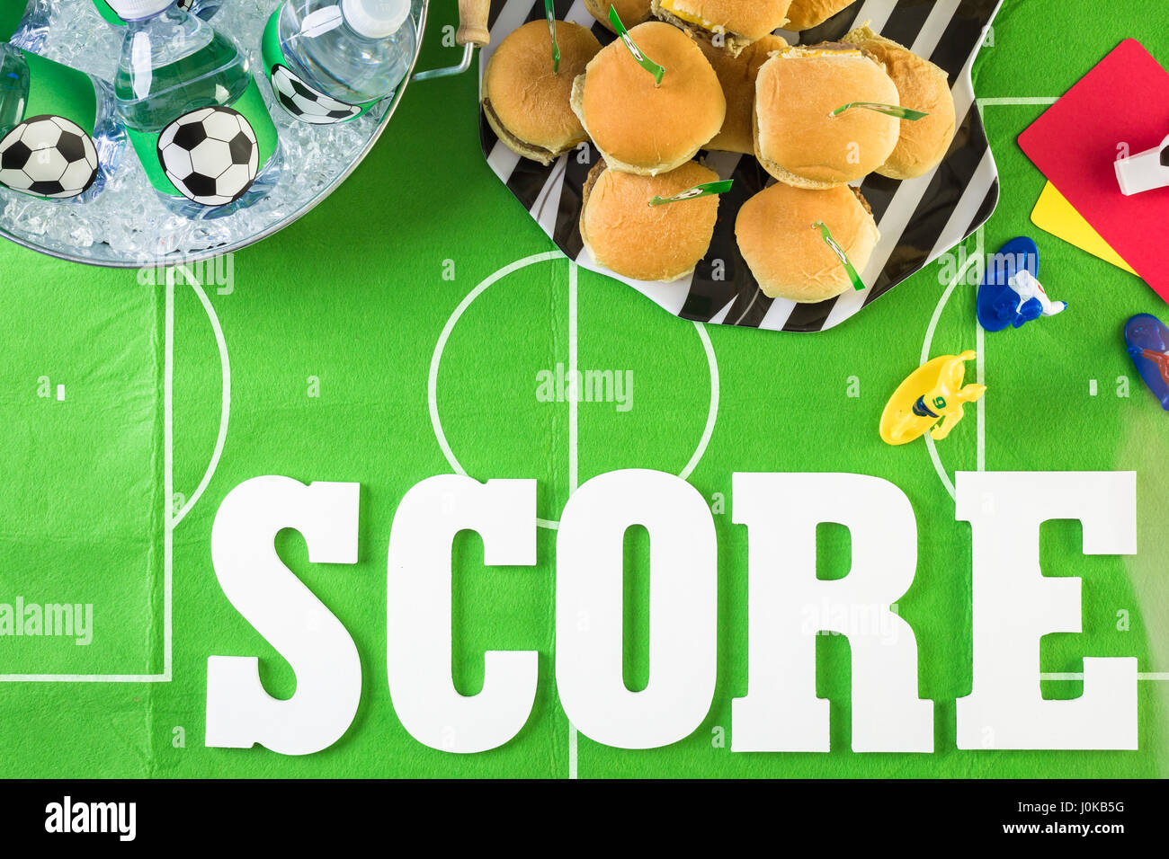 table-with-snacks-for-football-party-stock-photo-alamy