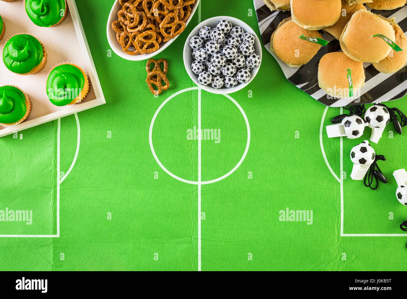 table-with-snacks-for-football-party-stock-photo-alamy