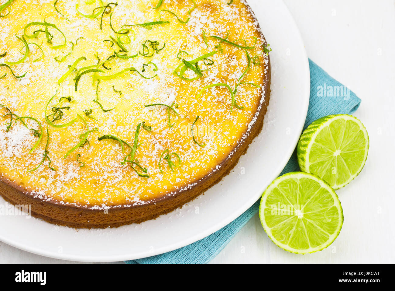 Lime yoghurt cake Stock Photo Alamy