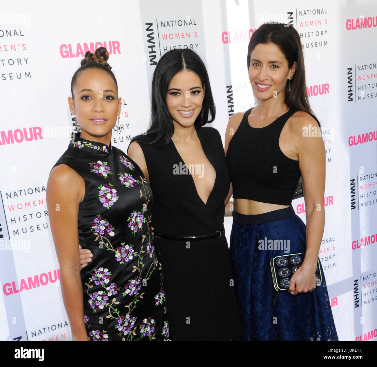 (L-R) Dania Ramirez, Edy Ganem and Mercedes Mason attend the National