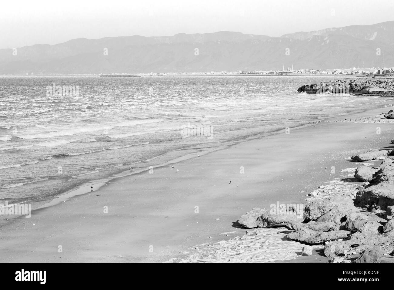 Oman beach sandy Black and White Stock Photos & Images - Alamy