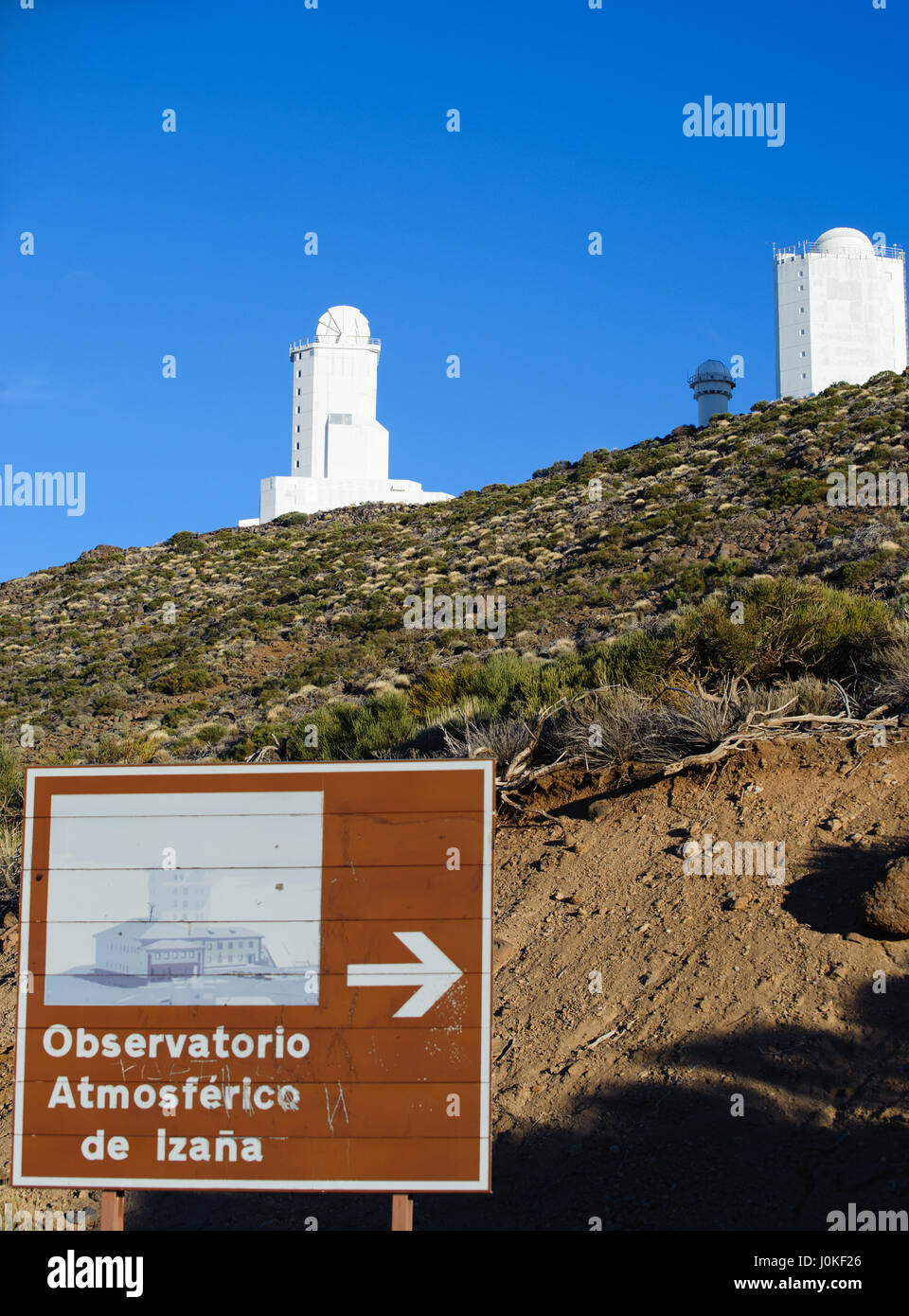 Observatorio atmosferica de Izana ,Tenerife,  Canary Islands, Spain Stock Photo