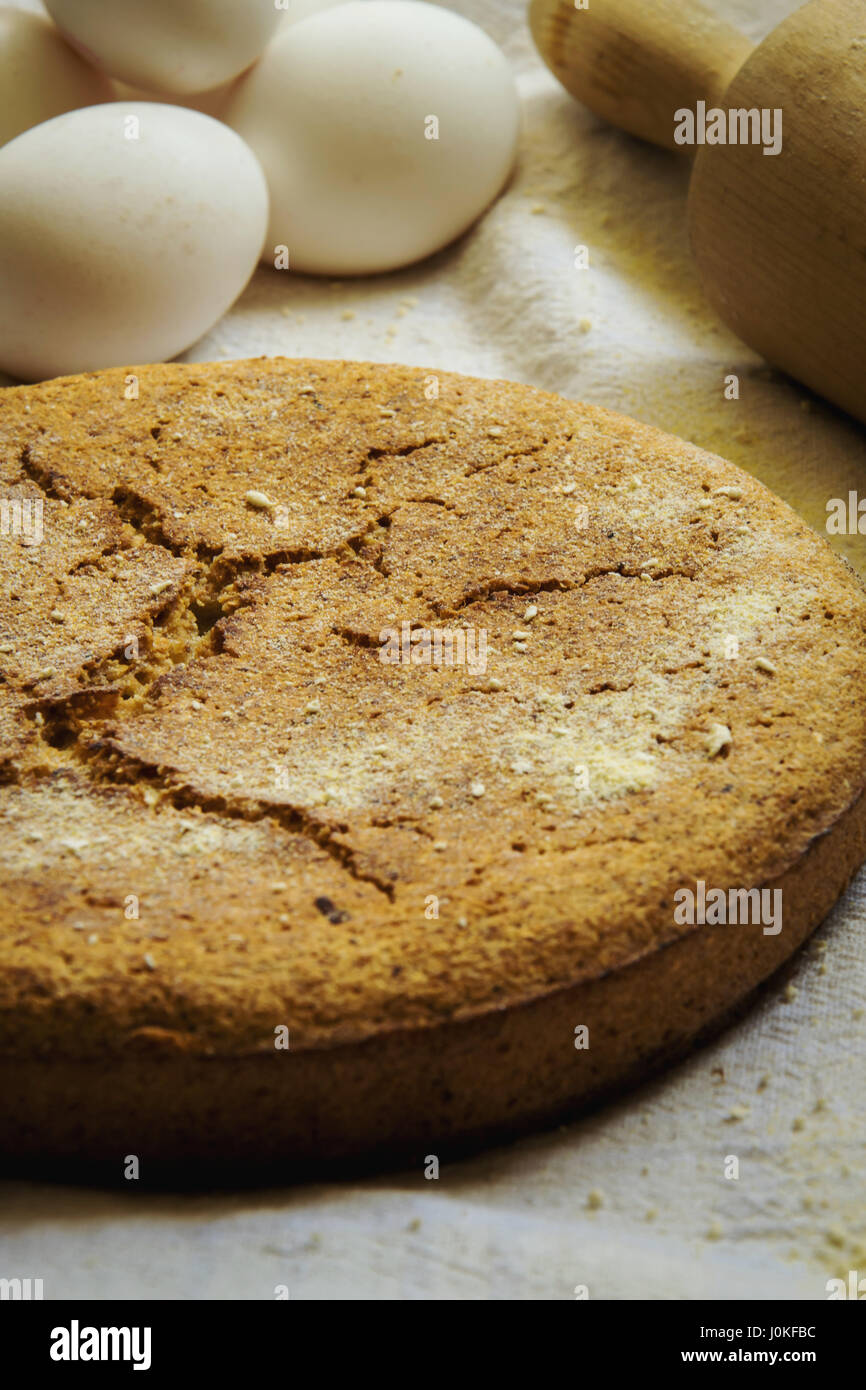 Homemade corn cake Stock Photo Alamy