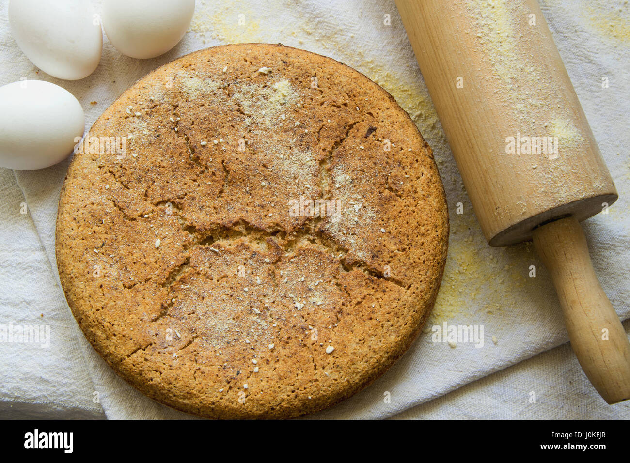 Homemade corn cake Stock Photo Alamy