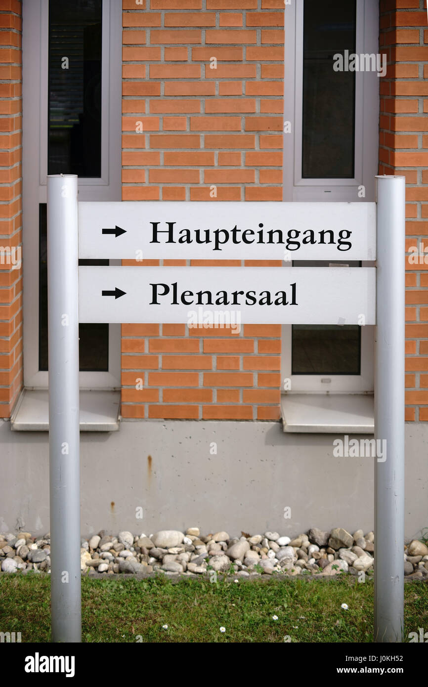 Main Program Hall Sign Auditoriums sign hi-res stock photography and images - Alamy