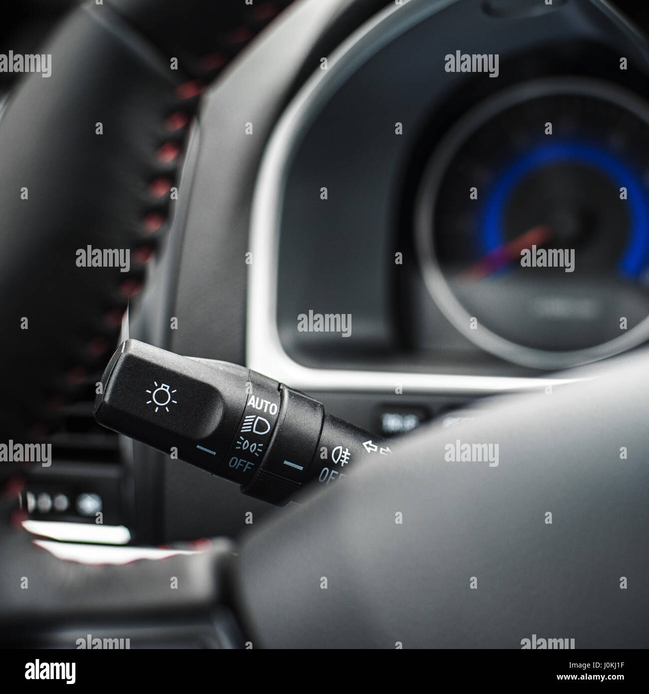 Car head light switch Stock Photo Alamy