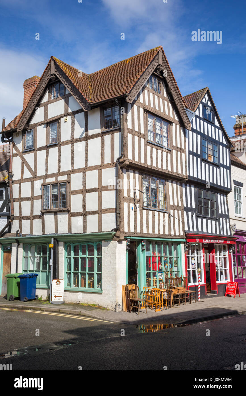 A traditional antiques shop antique in Tewkesbury, Gloucestershire UK Britain Stock Photo Alamy