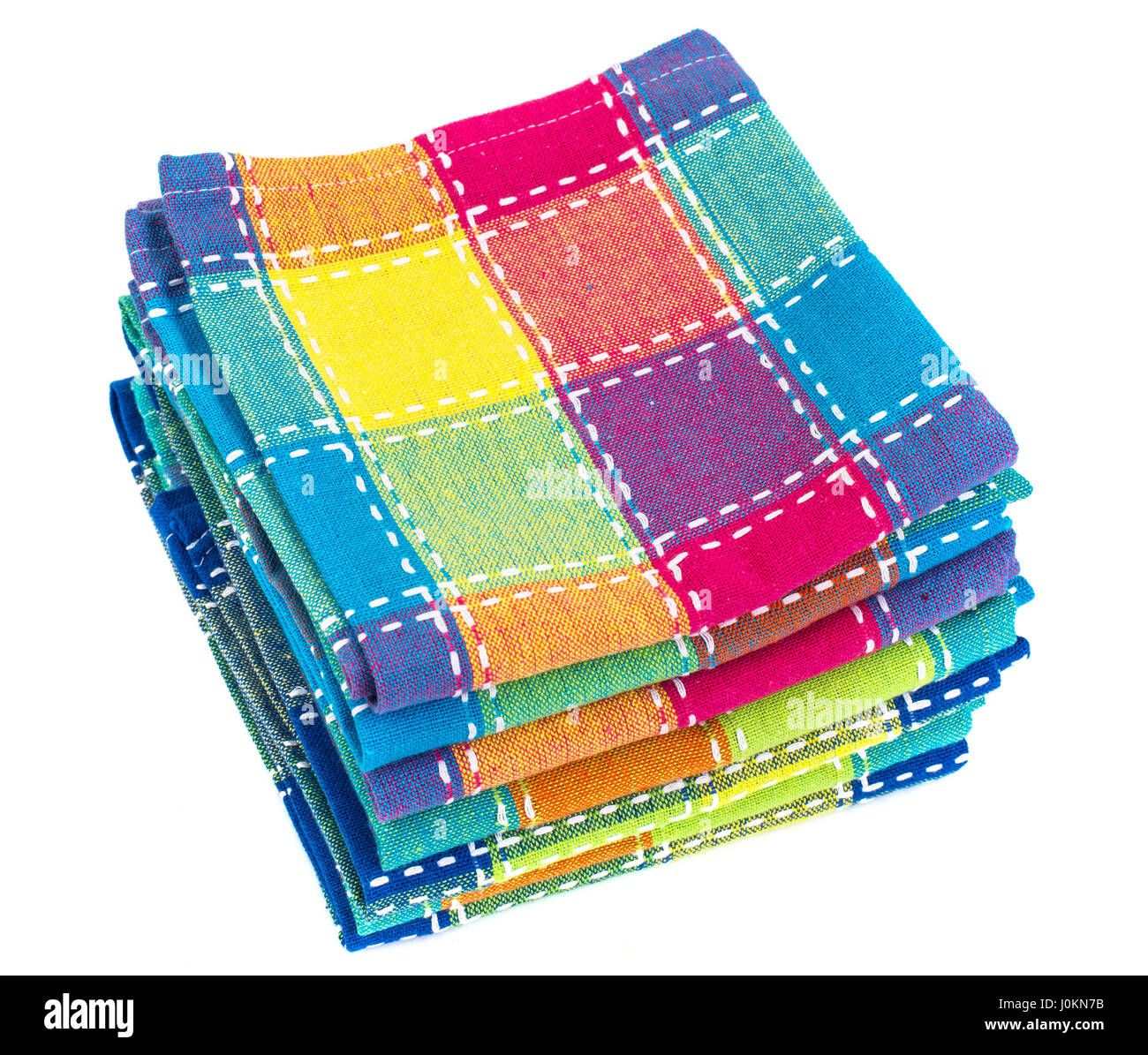 Stack of colored kitchen towels in box. Studio Photo Stock Photo Alamy