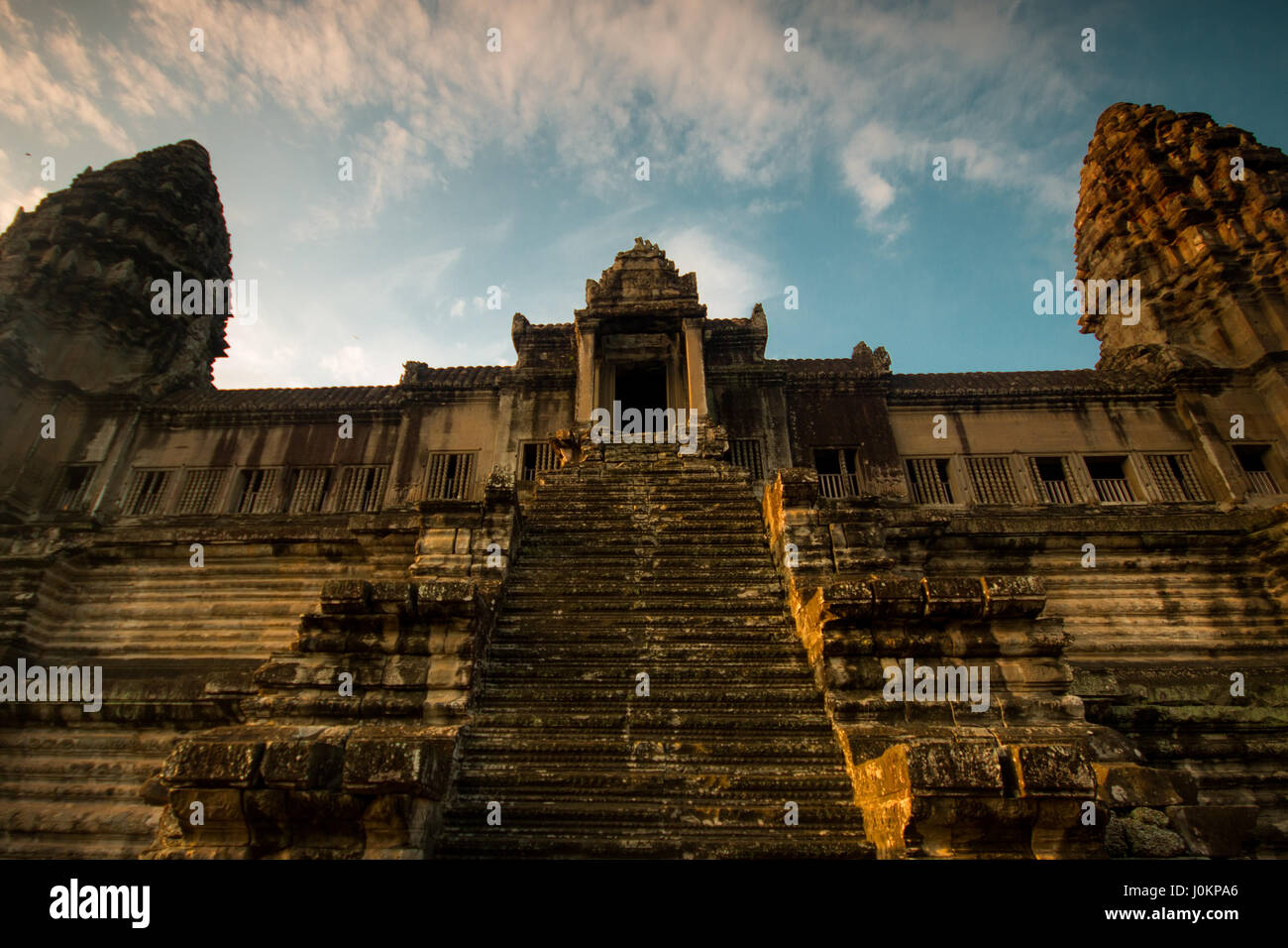 Exploring the ancient city of Angkor Wat, Cambodia Stock Photo