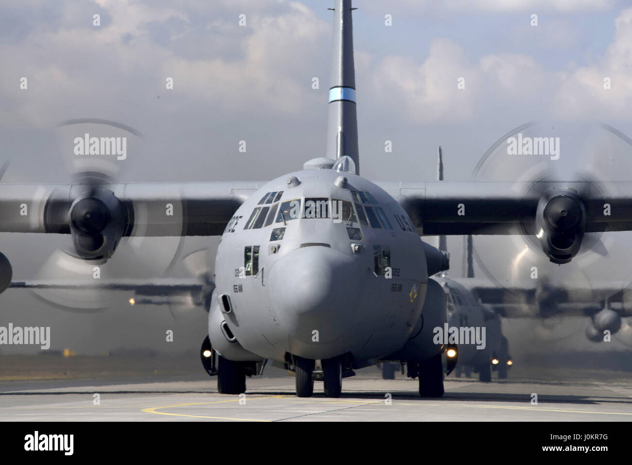 C-130 Hercules aircraft, Lockheed C-130 Hercules military transport aircraft Stock Photo