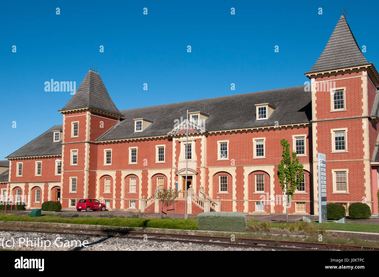 The Chateau business centre, a former wine store,  at Beckwith Park, Tanunda, Barossa Valley, South Australia Stock Photo
