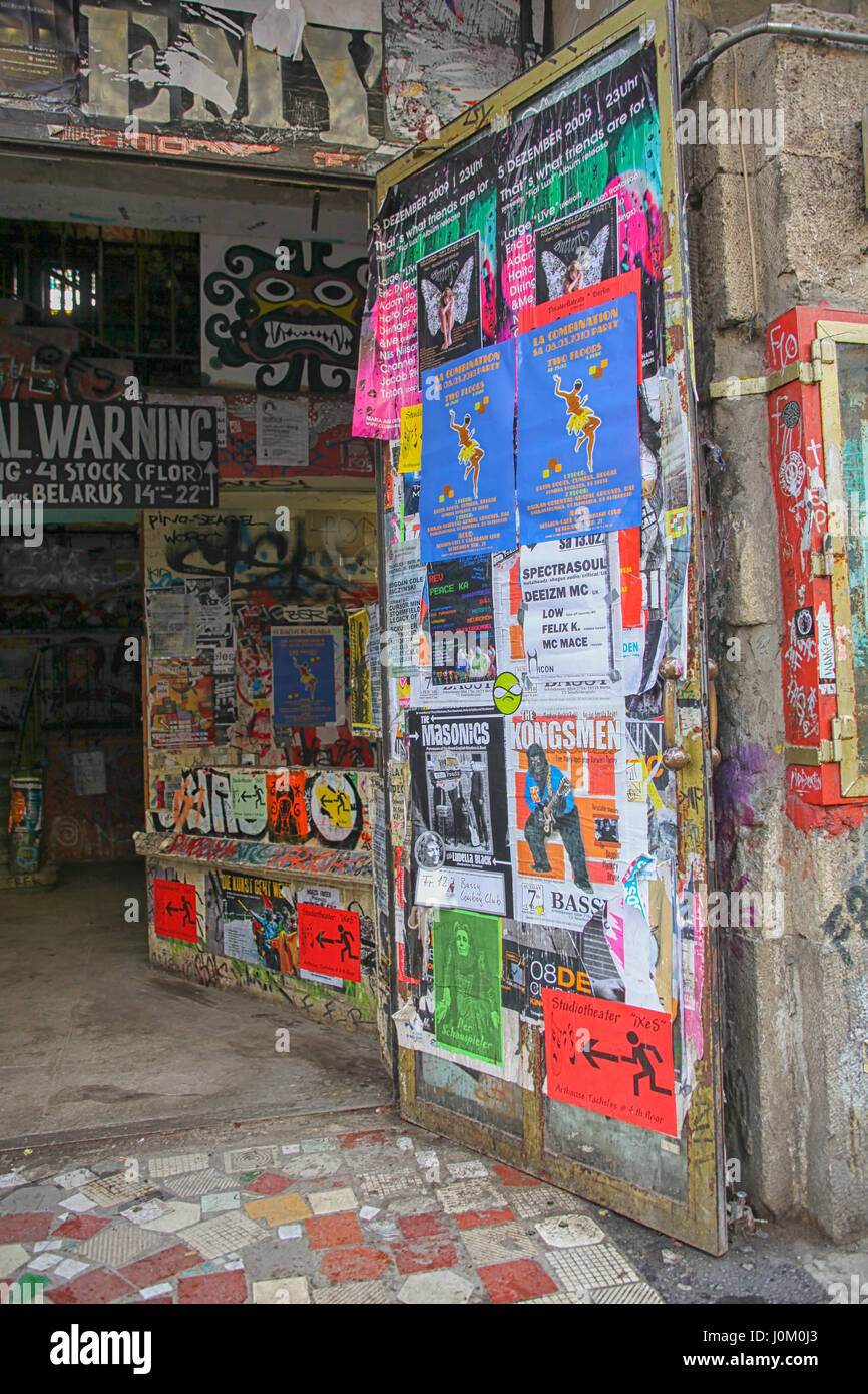 Underground Scene In The Eastern Part Of Berlin Posters On An Old Stock Photo Alamy