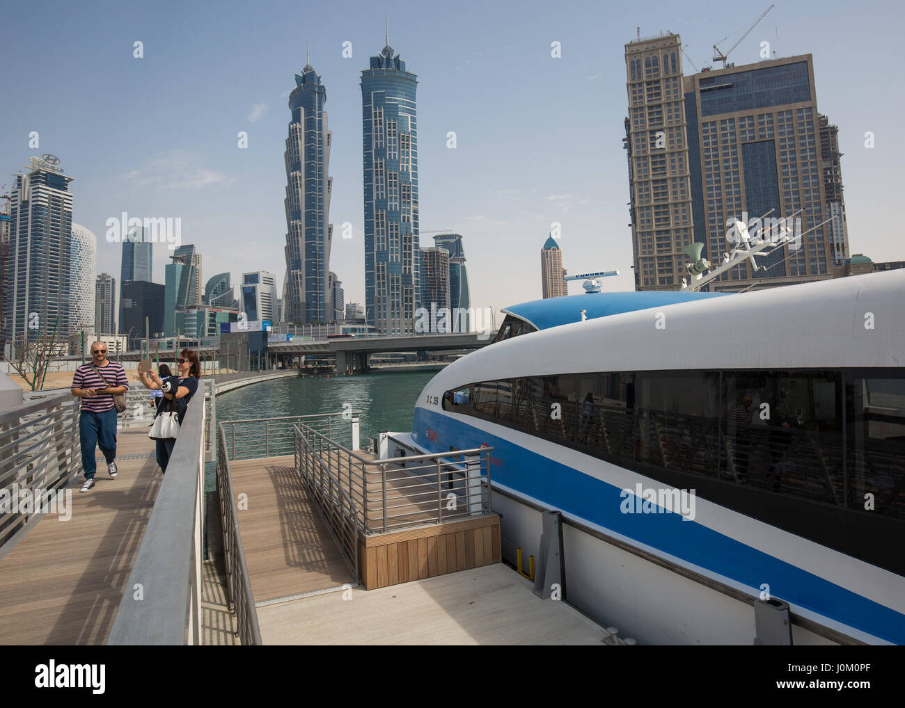 Water Taxi  Station,Business Bay Marine Transport Station,Dubai,UAE. Stock Photo
