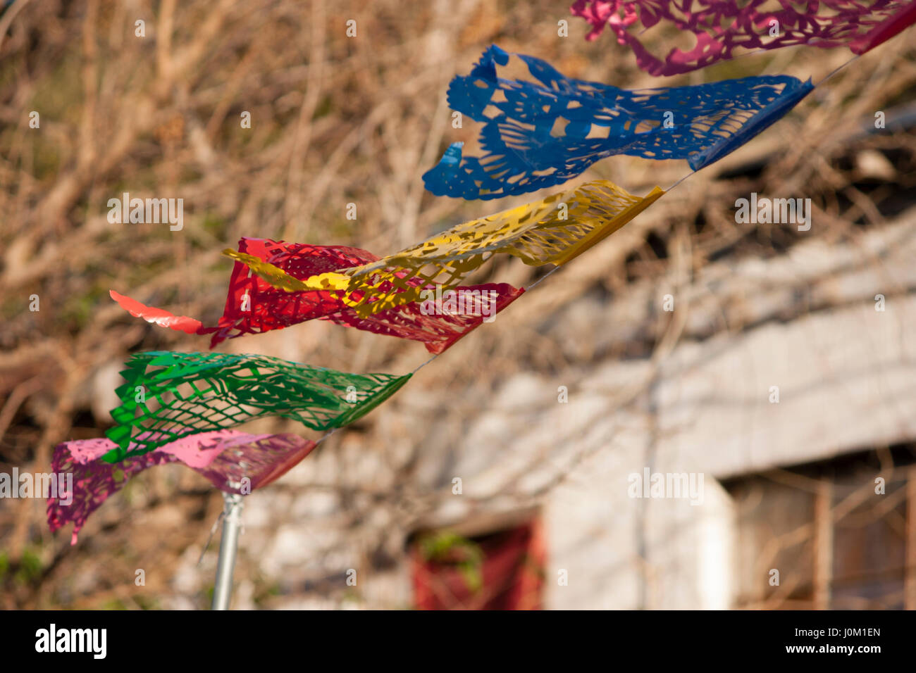 Fluttering Mexican Banner Stock Photo