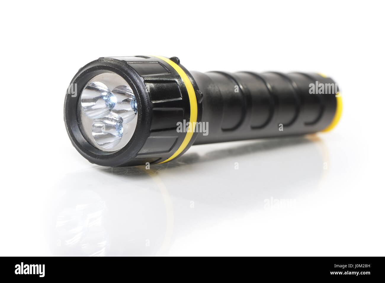 LED flashlight isolated on white background Stock Photo - Alamy