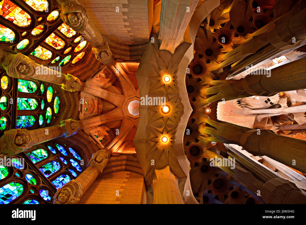 Sagrada familia ceiling hi-res stock photography and images - Alamy