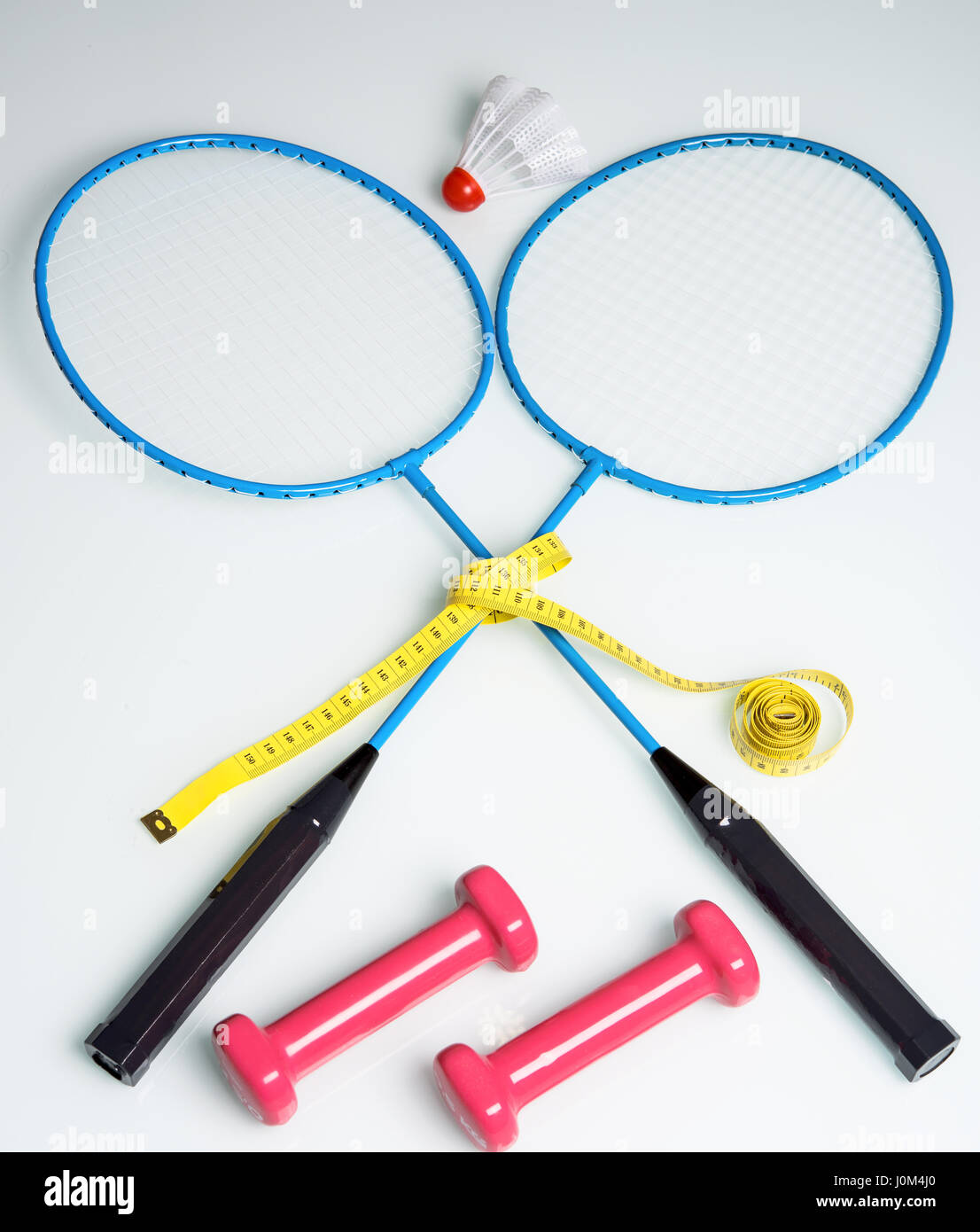 pair badminton rackets Stock Photo Alamy