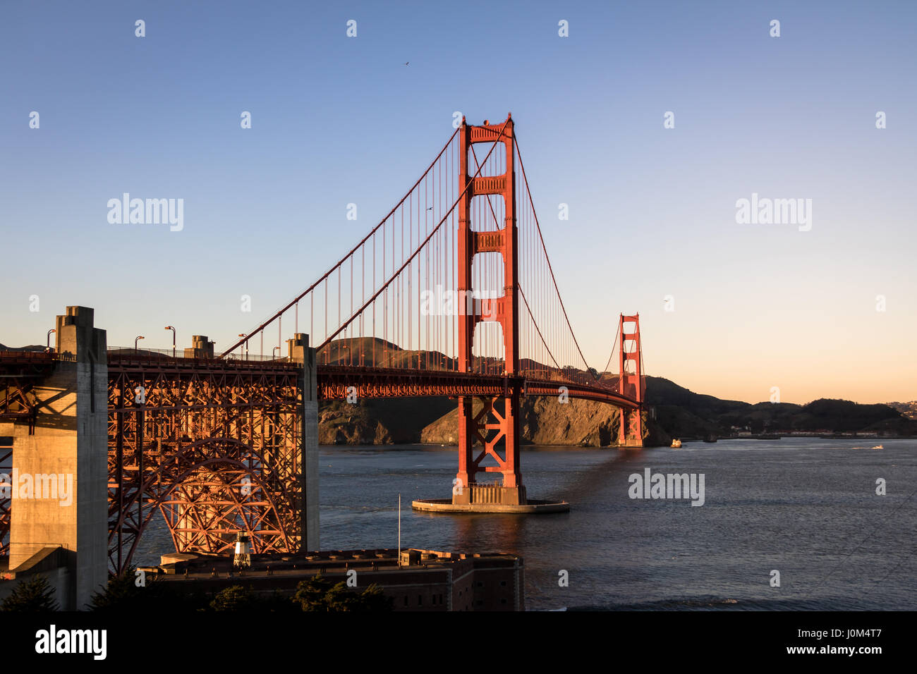 Golden Gate Bridge at sunset - San Francisco, California, USA Stock Photo