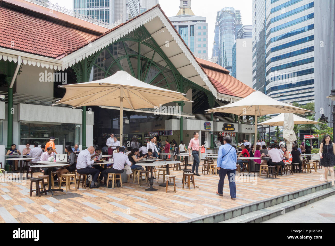 Lau Pa Sat Hawker Food Centre, Singapore Stock Photo