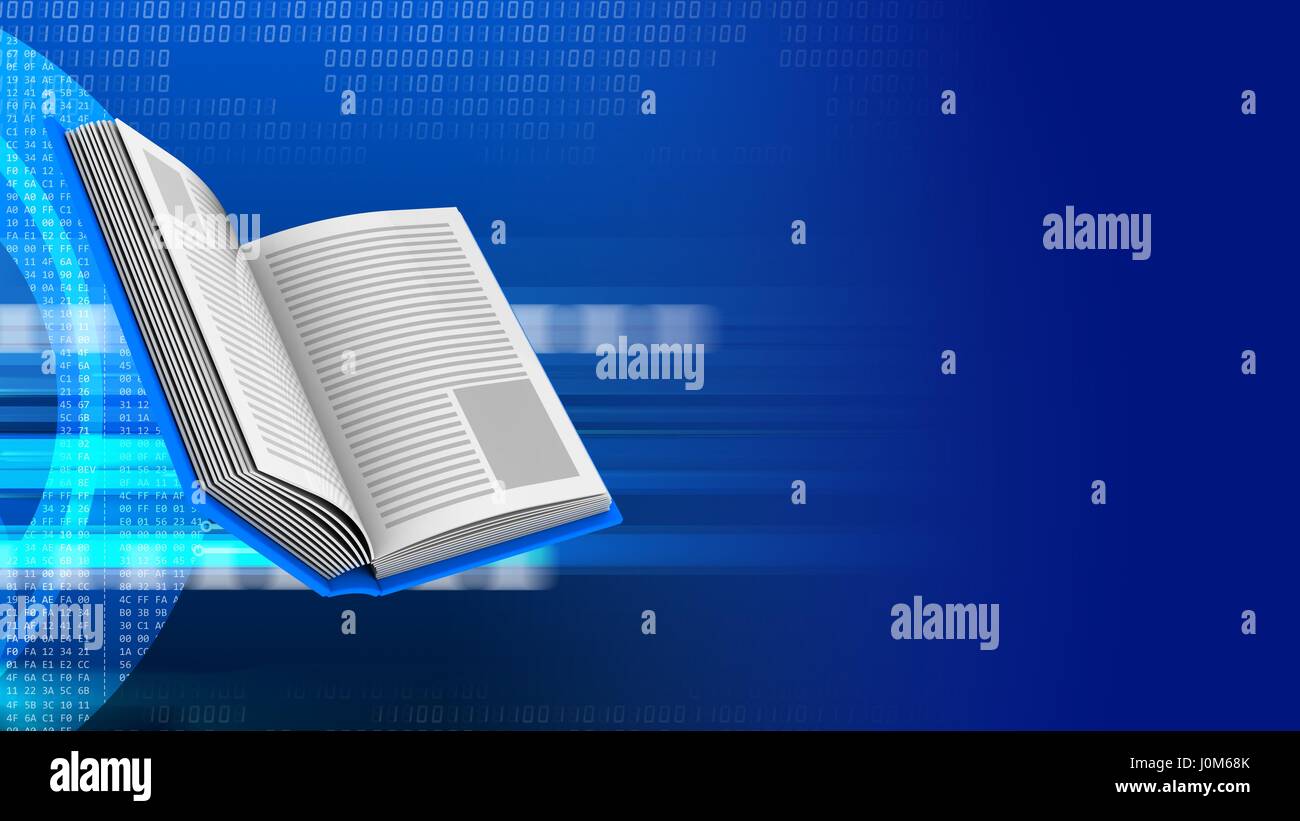 abstract 3d digital background with book and Stock Photo - Alamy