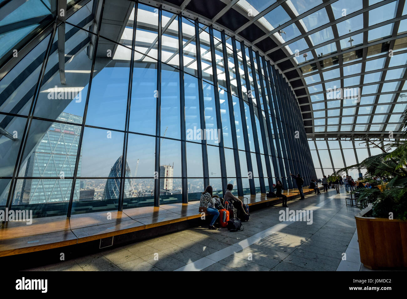 Views from the Sky Garden of the Walkie Talkie building in London Stock Photo