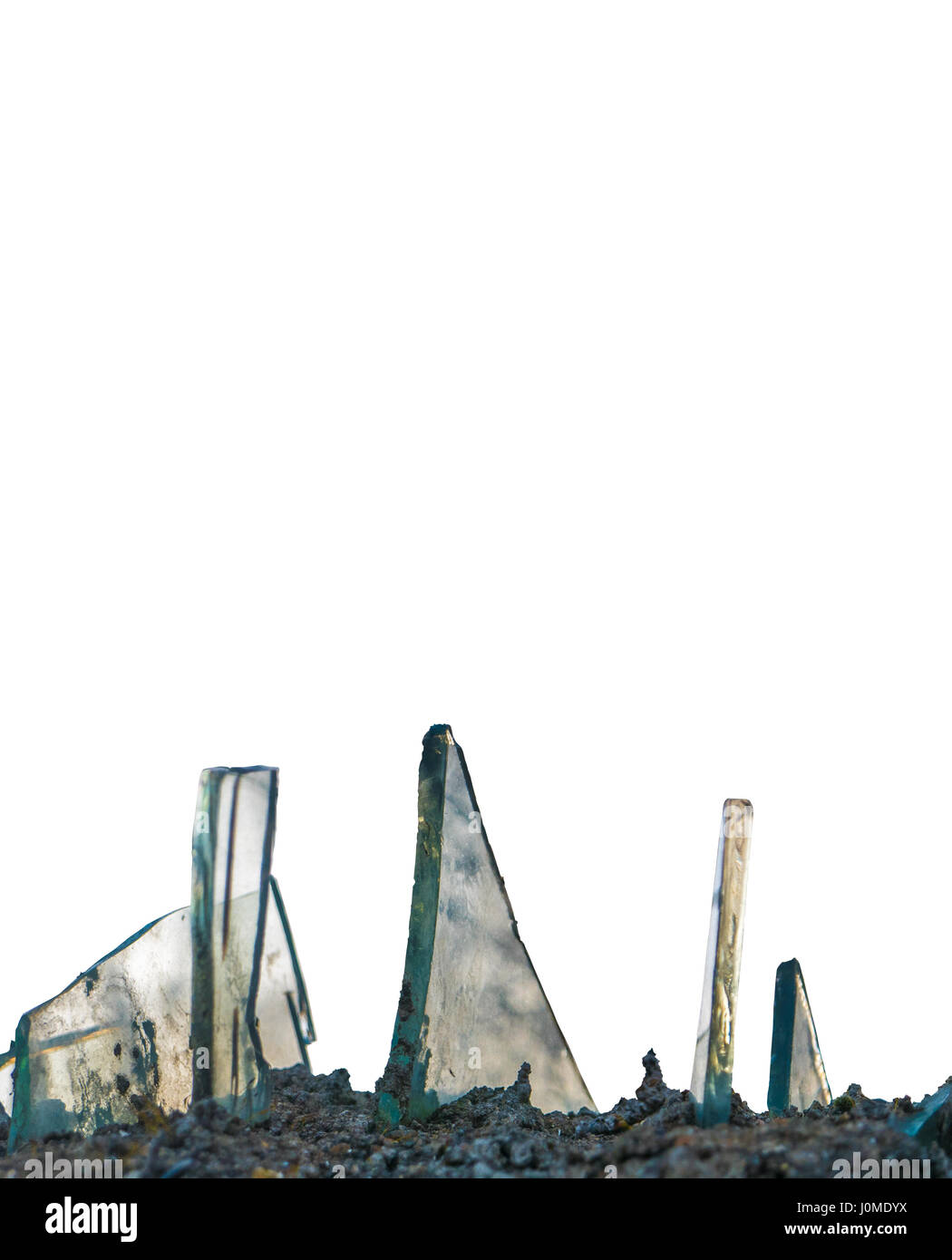 Broken glass on top of wall hires stock photography and images Alamy