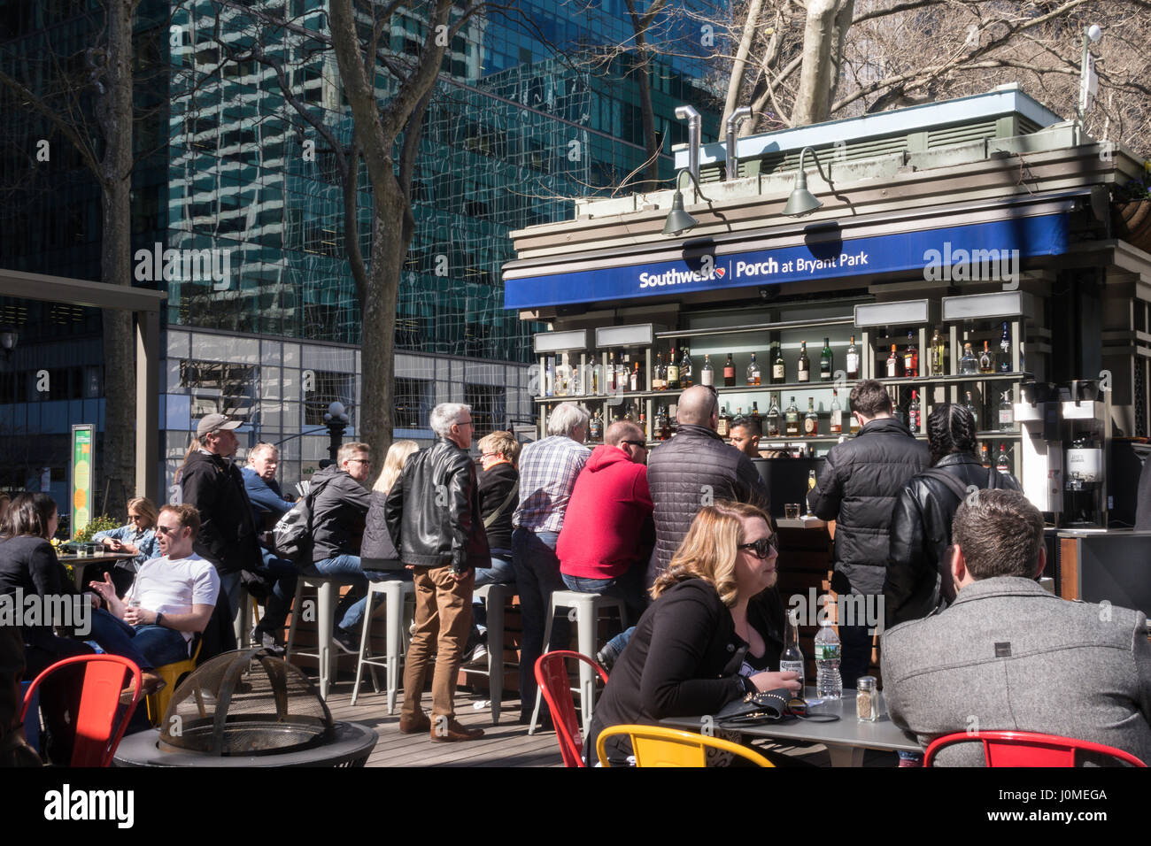 Southwest Porch Outdoor Dining in Bryant Park, NYC, USA Stock Photo Alamy