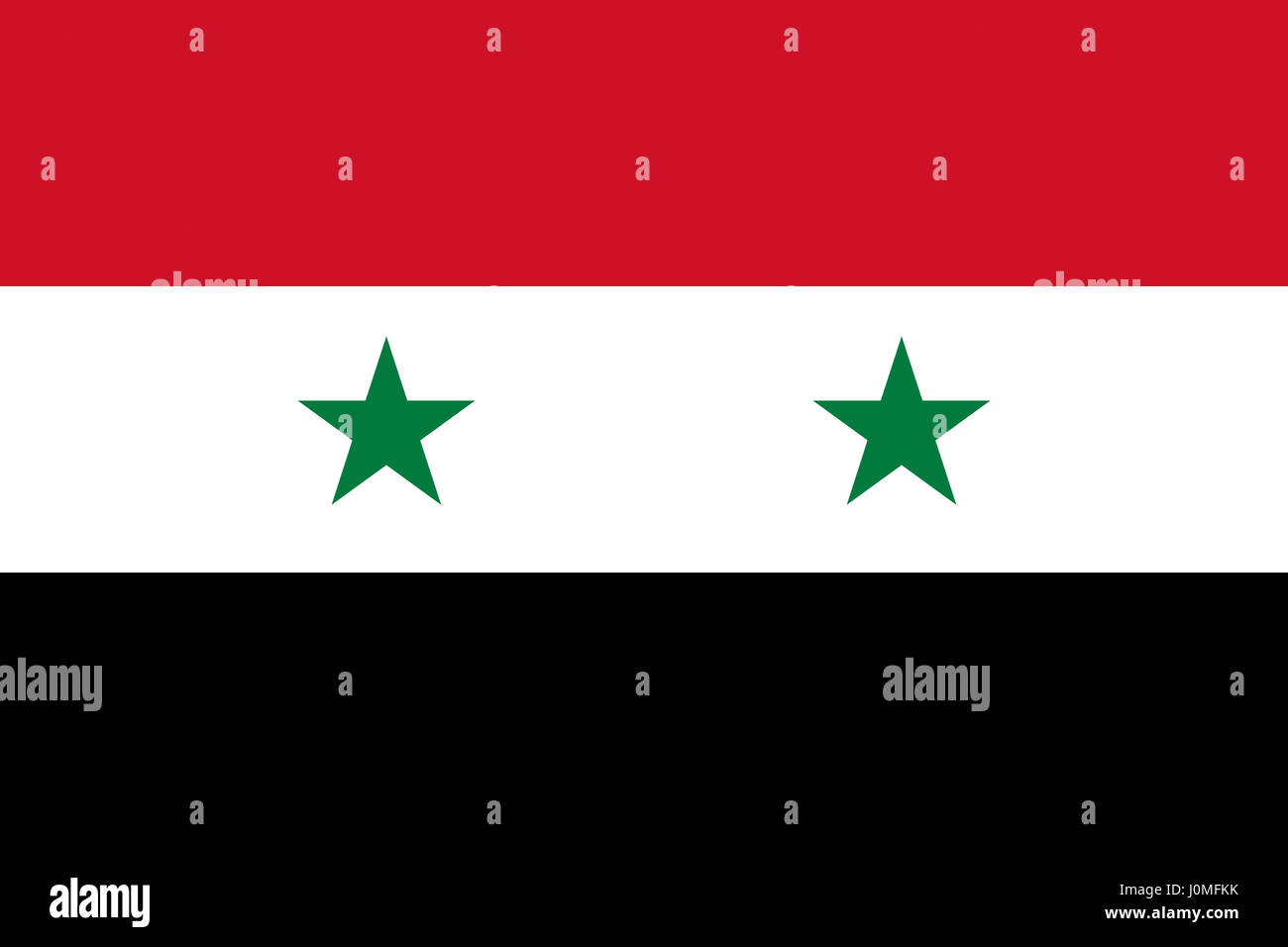 Illustration of the flag of Syria Stock Photo