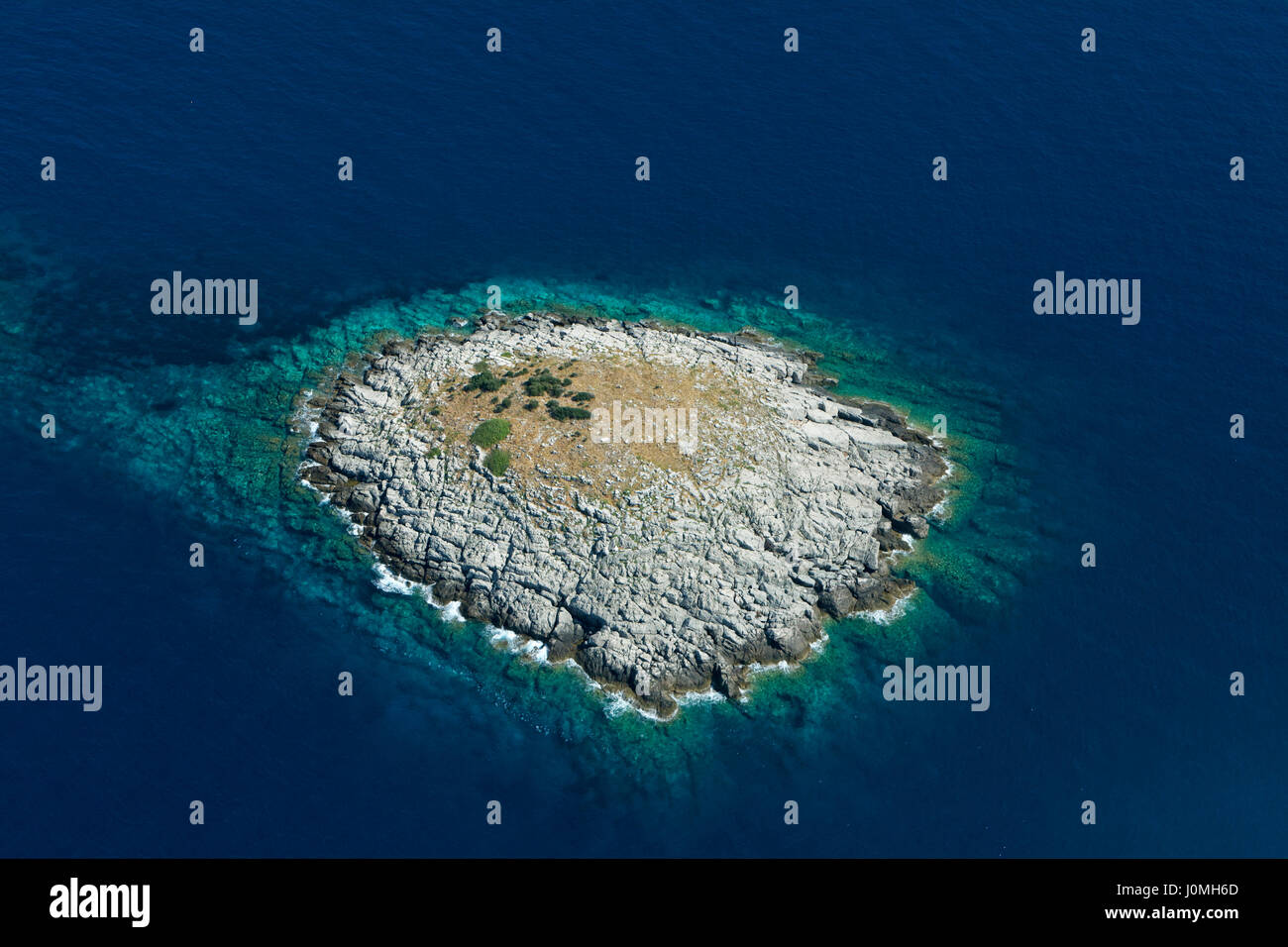 Aerial view of a islet in the Adriatic Sea, Croatia Stock Photo - Alamy