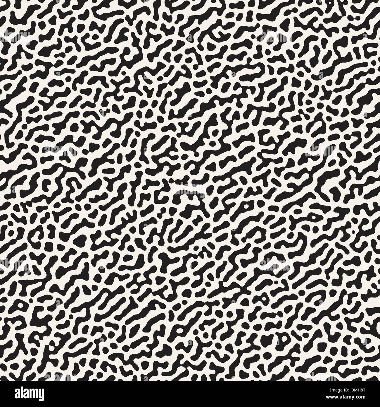 Vector Seamless Grunge Pattern. Black and White Organic Shapes. Messy ...