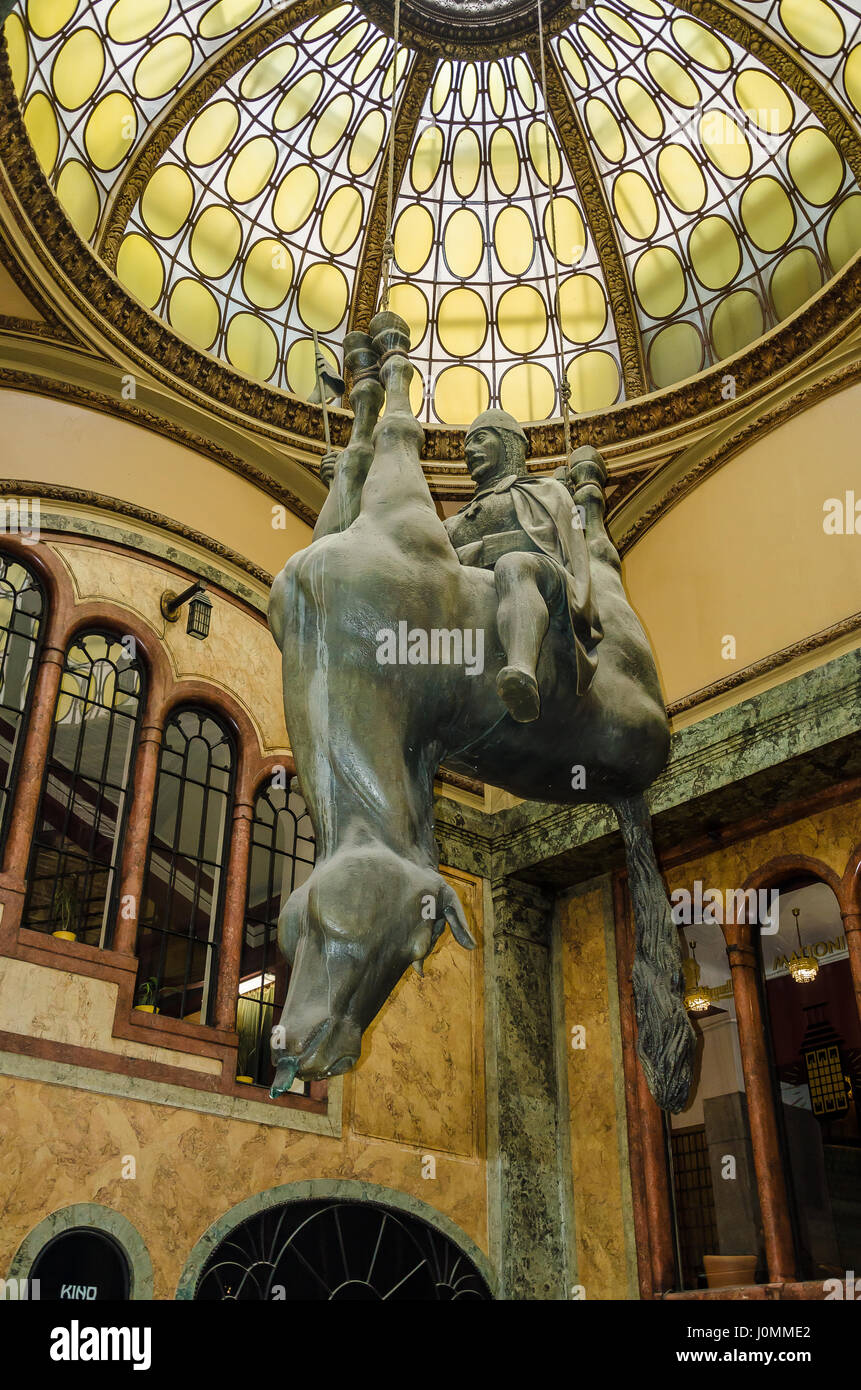 UpsideDown Statue of King Wenceslas Riding a Dead Horse By