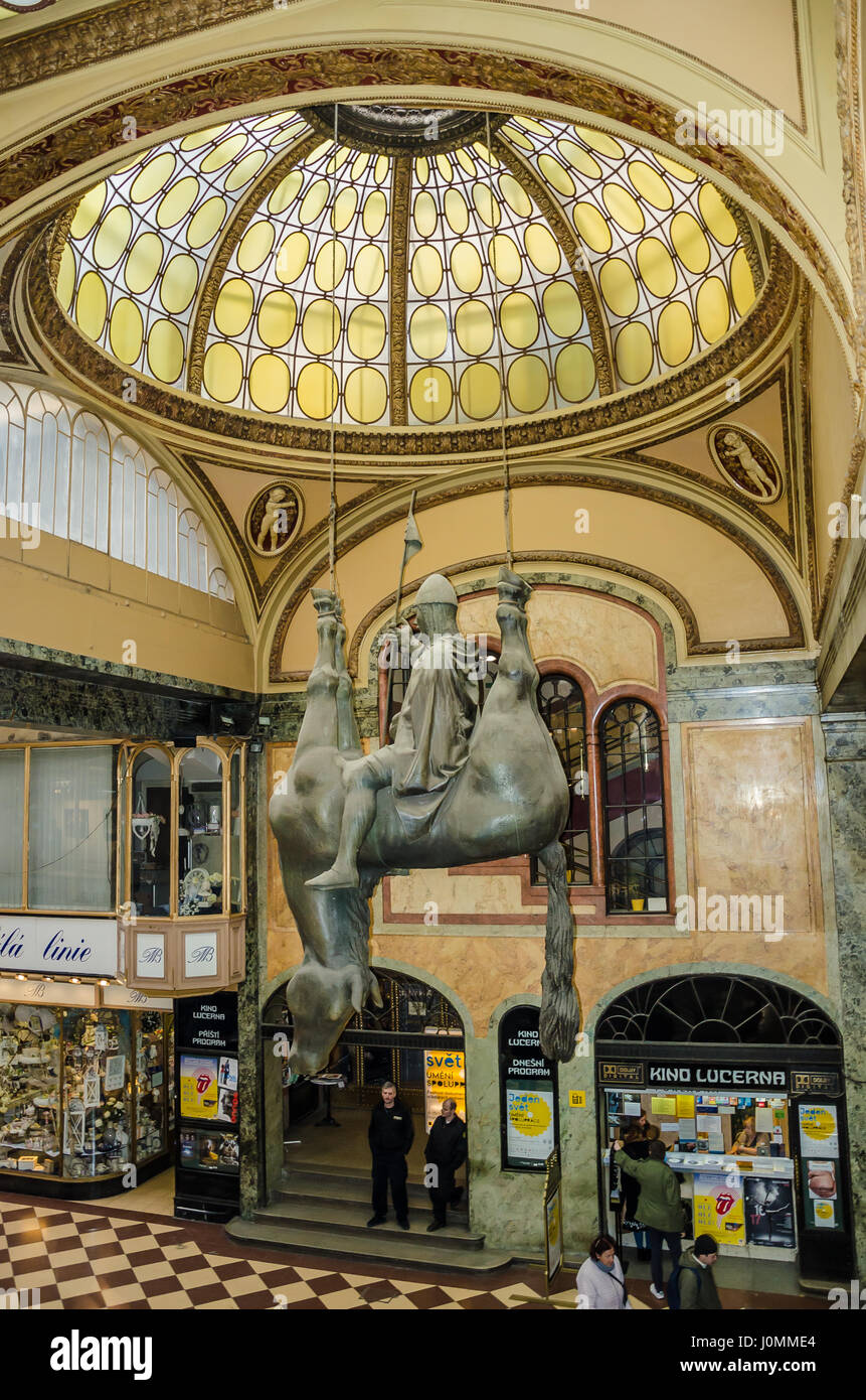 UpsideDown Statue of King Wenceslas Riding a Dead Horse By